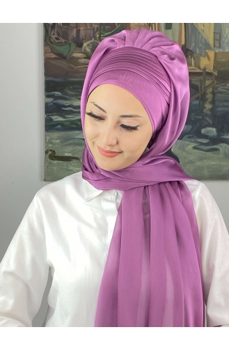 Lilac Color Ready to Wear Turban 4YDSAL15-09