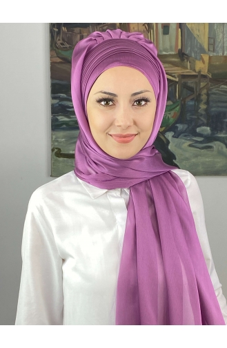 Lilac Color Ready to Wear Turban 4YDSAL15-09