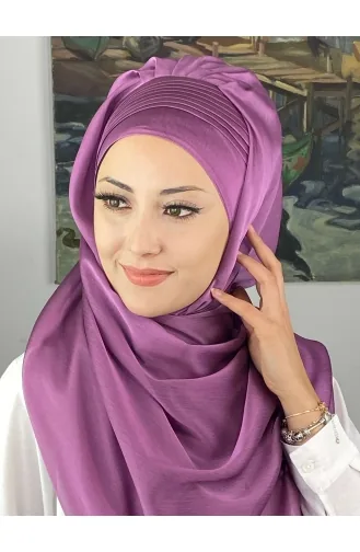 Turban Pret-a-Porter Couleur Lilas 4YDSAL15-09