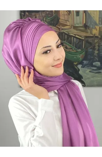 Turban Pret-a-Porter Couleur Lilas 4YDSAL15-09