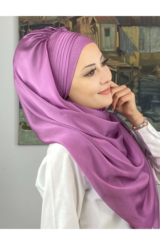 Lilac Color Ready to Wear Turban 4YDSAL15-09