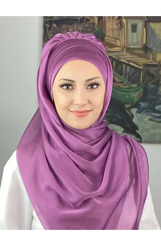 Turban Pret-a-Porter Couleur Lilas 4YDSAL15-09