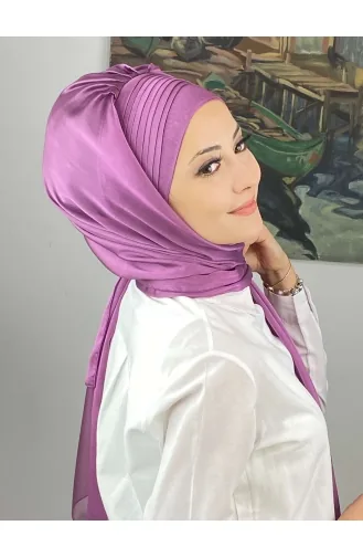 Turban Pret-a-Porter Couleur Lilas 4YDSAL15-09