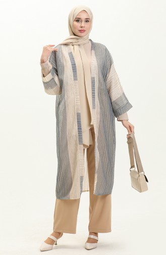 Kimono mit Gürtel 24Y8862-01 Marineblau Nerz 24Y8862-01