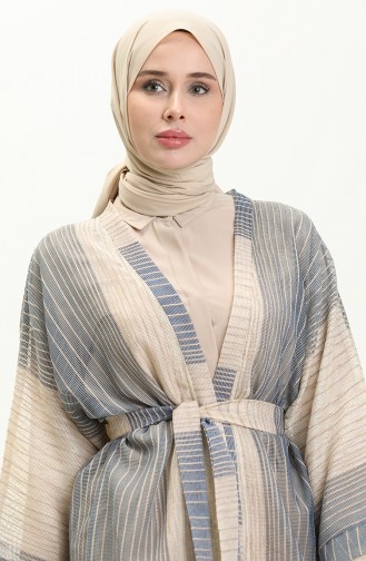 Kimono mit Gürtel 24Y8862-01 Marineblau Nerz 24Y8862-01