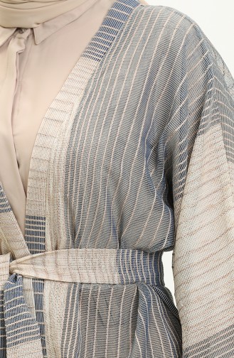 Kimono mit Gürtel 24Y8862-01 Marineblau Nerz 24Y8862-01