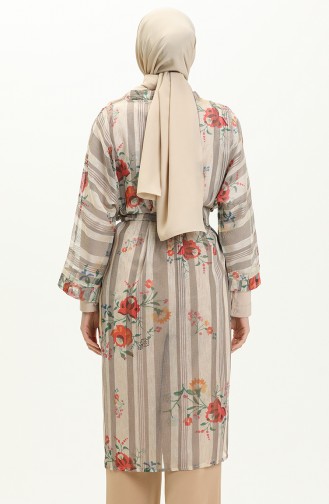 Belted Kimono 24Y8862-02 Mink Red 24Y8862-02
