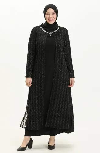 Robe de Soirée Grande Taille 2319-01 Noir 2319-01