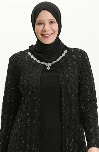 Robe de Soirée Grande Taille 2319-01 Noir 2319-01