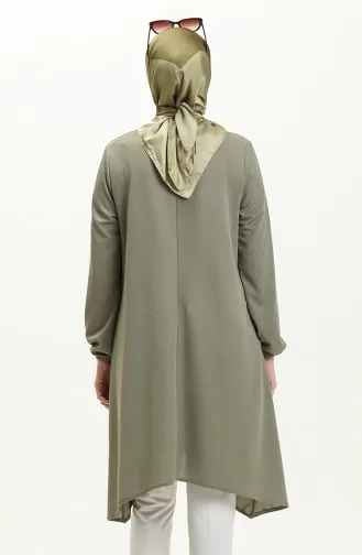 Elastic Sleeve Asymmetrical Tunic 4057-04 Green 4057-04