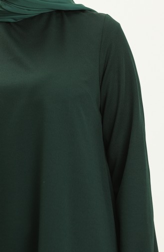 Elastic Sleeve Asymmetrical Tunic 4057-05 Emerald Green 4057-05