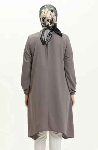 Elastic Sleeve Asymmetrical Tunic 4057-07 Gray 4057-07
