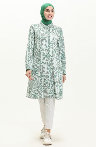 Printed Tunic 24Y8920A-02 Green 24Y8920A-02