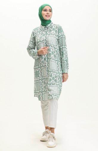 Printed Tunic 24Y8920A-02 Green 24Y8920A-02