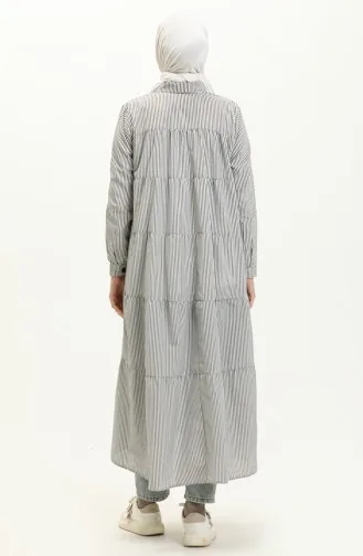 Striped Long Tunic 24Y8967-01 Black 24Y8967-01