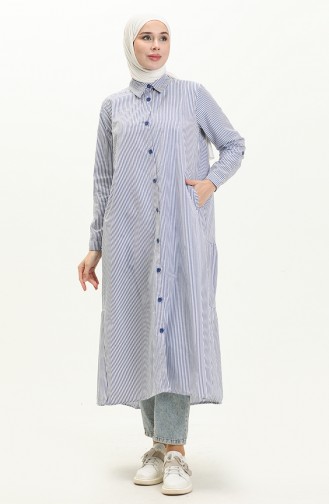 Striped Long Tunic 24Y8967-02 Blue 24Y8967-02