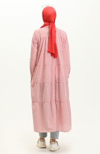 Striped Long Tunic 24Y8967-03 Red 24Y8967-03