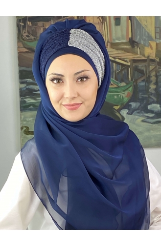 Turban Pret-a-Porter Bleu Marine 4SAL46-01