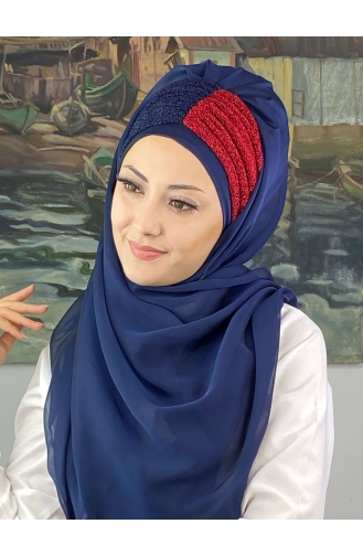 Dunkelblau Praktischer Turban 4SAL46-05