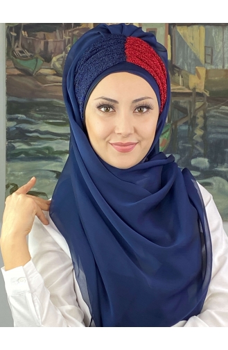 Turban Pret-a-Porter Bleu Marine 4SAL46-05