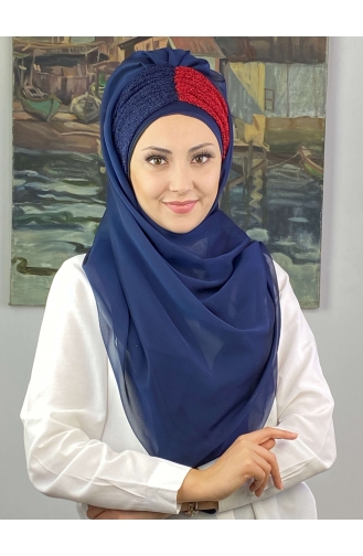Turban Pret-a-Porter Bleu Marine 4SAL46-05