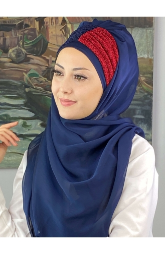 Turban Pret-a-Porter Bleu Marine 4SAL46-05