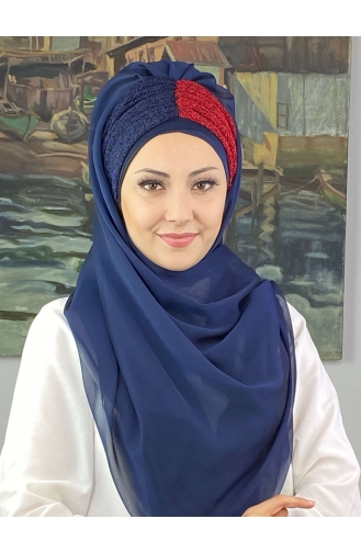 Turban Pret-a-Porter Bleu Marine 4SAL46-05
