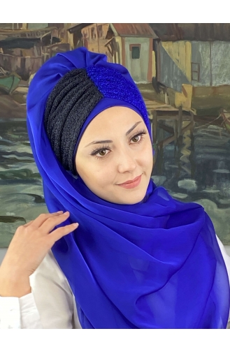 Black Ready to wear Turban 4SAL59-01