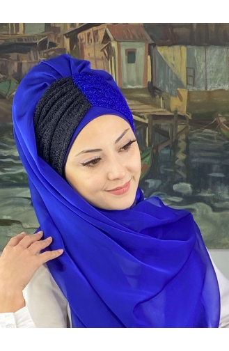 Black Ready to wear Turban 4SAL59-01