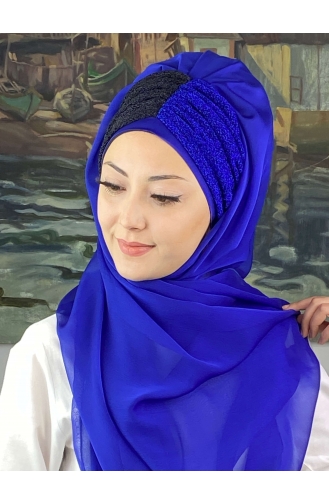 Black Ready to wear Turban 4SAL59-01