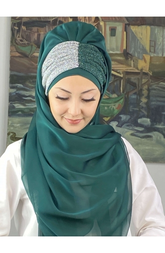 Emerald Green Ready to Wear Turban 4SAL60-01