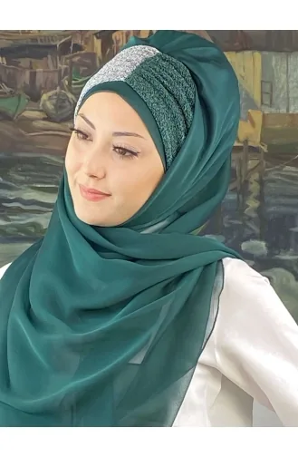 Turban Pret-a-Porter Vert emeraude 4SAL60-01