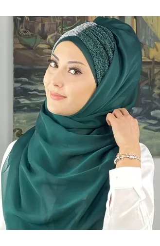 Turban Pret-a-Porter Vert emeraude 4SAL60-01