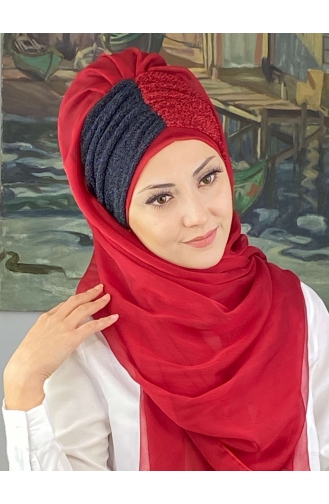 Dunkelblau Praktischer Turban 4SAL61-01