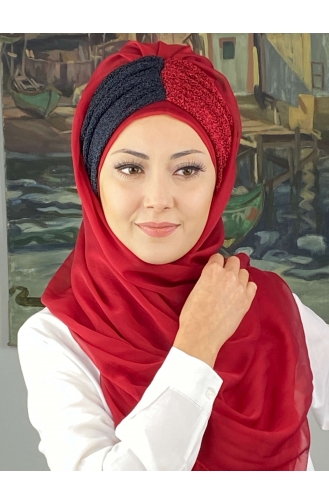 Dunkelblau Praktischer Turban 4SAL61-01