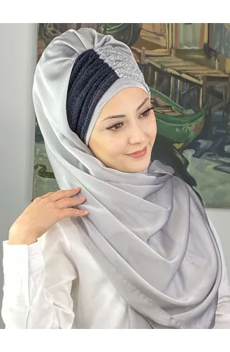 Turban Pret-a-Porter Bleu Marine 4SAL61-02