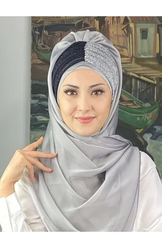 Turban Pret-a-Porter Bleu Marine 4SAL61-02