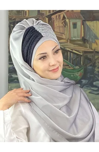 Turban Pret-a-Porter Bleu Marine 4SAL61-02