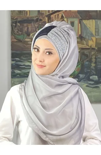 Turban Pret-a-Porter Bleu Marine 4SAL61-02