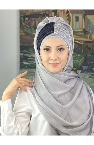 Turban Pret-a-Porter Bleu Marine 4SAL61-02