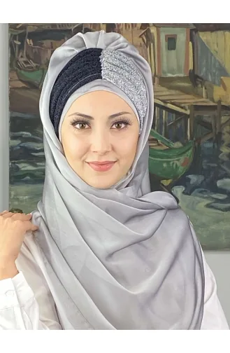 Turban Pret-a-Porter Bleu Marine 4SAL61-02
