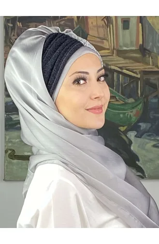 Turban Pret-a-Porter Bleu Marine 4SAL61-02
