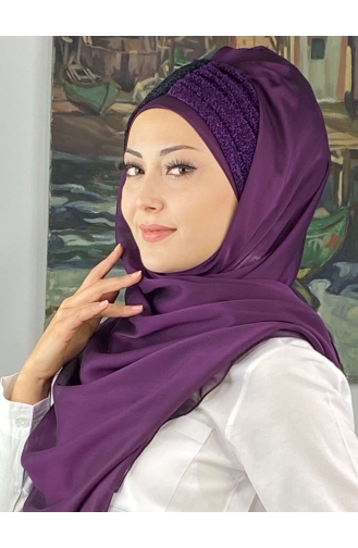 Dunkelviolett Praktischer Turban 4SAL61-03