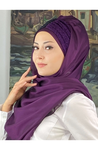 Dunkelviolett Praktischer Turban 4SAL61-03