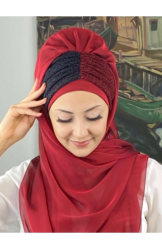 Dunkelblau Praktischer Turban 4SAL61-04