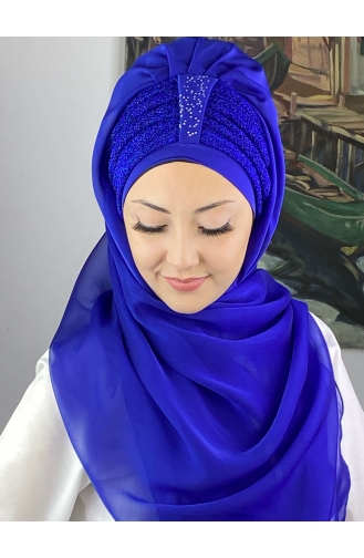 Saxon blue Ready to wear Turban 4YDSAL44-05