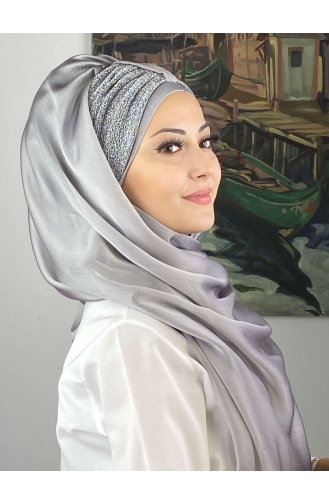 Light Gray Ready to Wear Turban 4YDSAL44-09