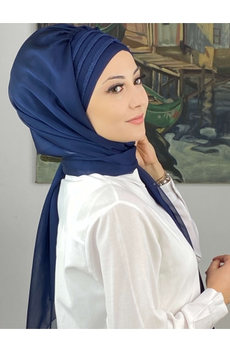 Turban Pret-a-Porter Bleu marine clair 4SAL30-11