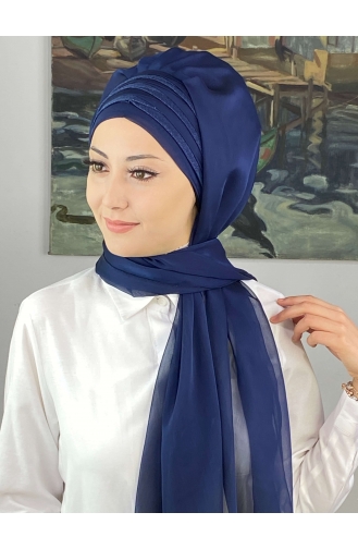 Turban Pret-a-Porter Bleu marine clair 4SAL30-11