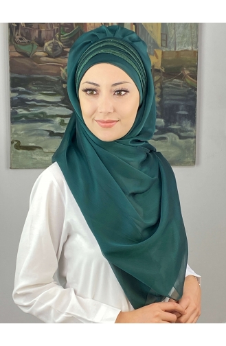 على استعداد لارتداء التوربان أخضر زمردي 4SAL30-12
